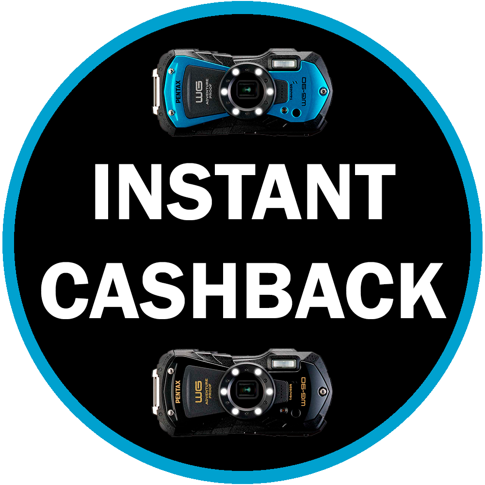 Ricoh/Pentax WG-90 -kompaktikamera, musta