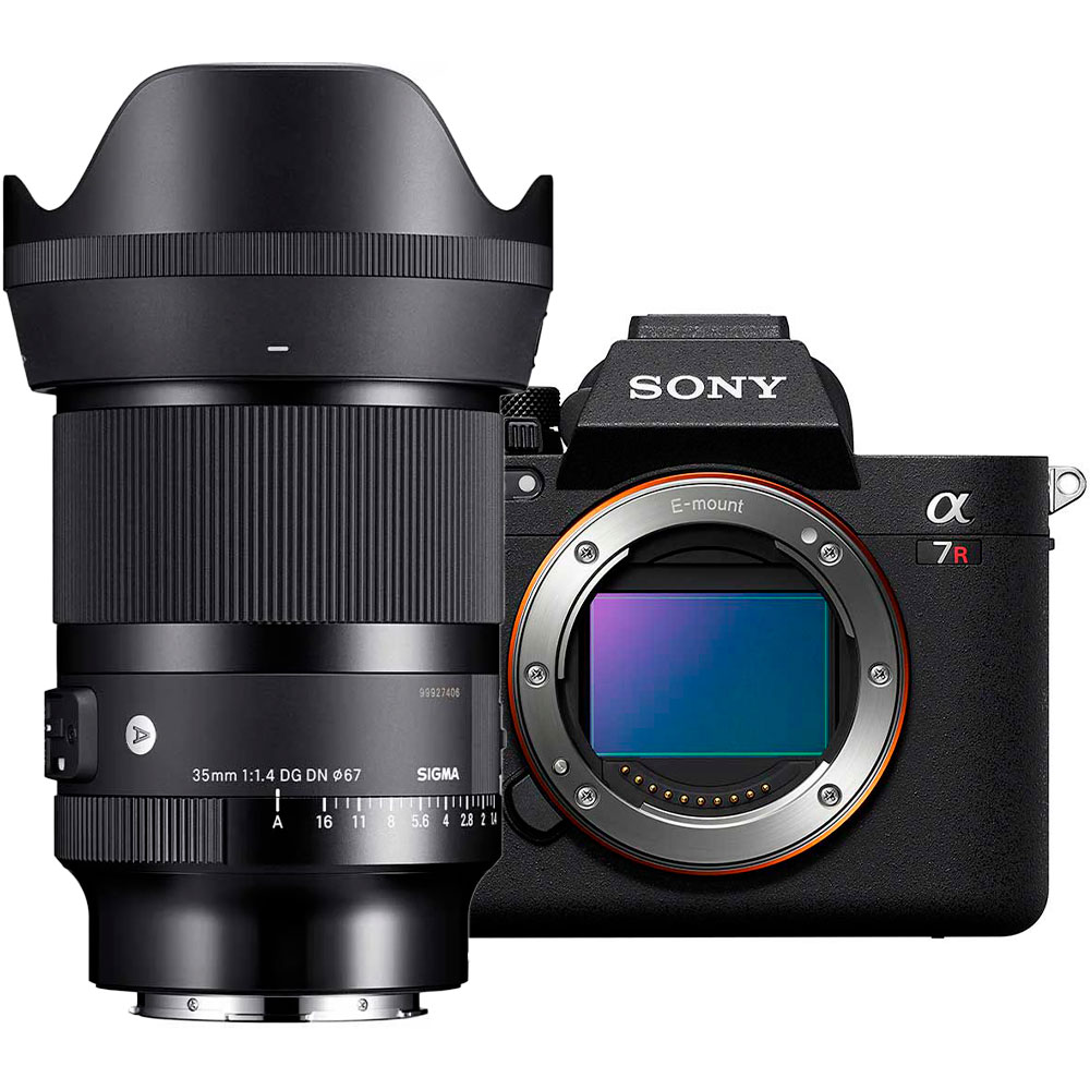 Sony A7r Mark V + Sigma 35mm F/1.4 A Dg Dn -järjestelmäkamera