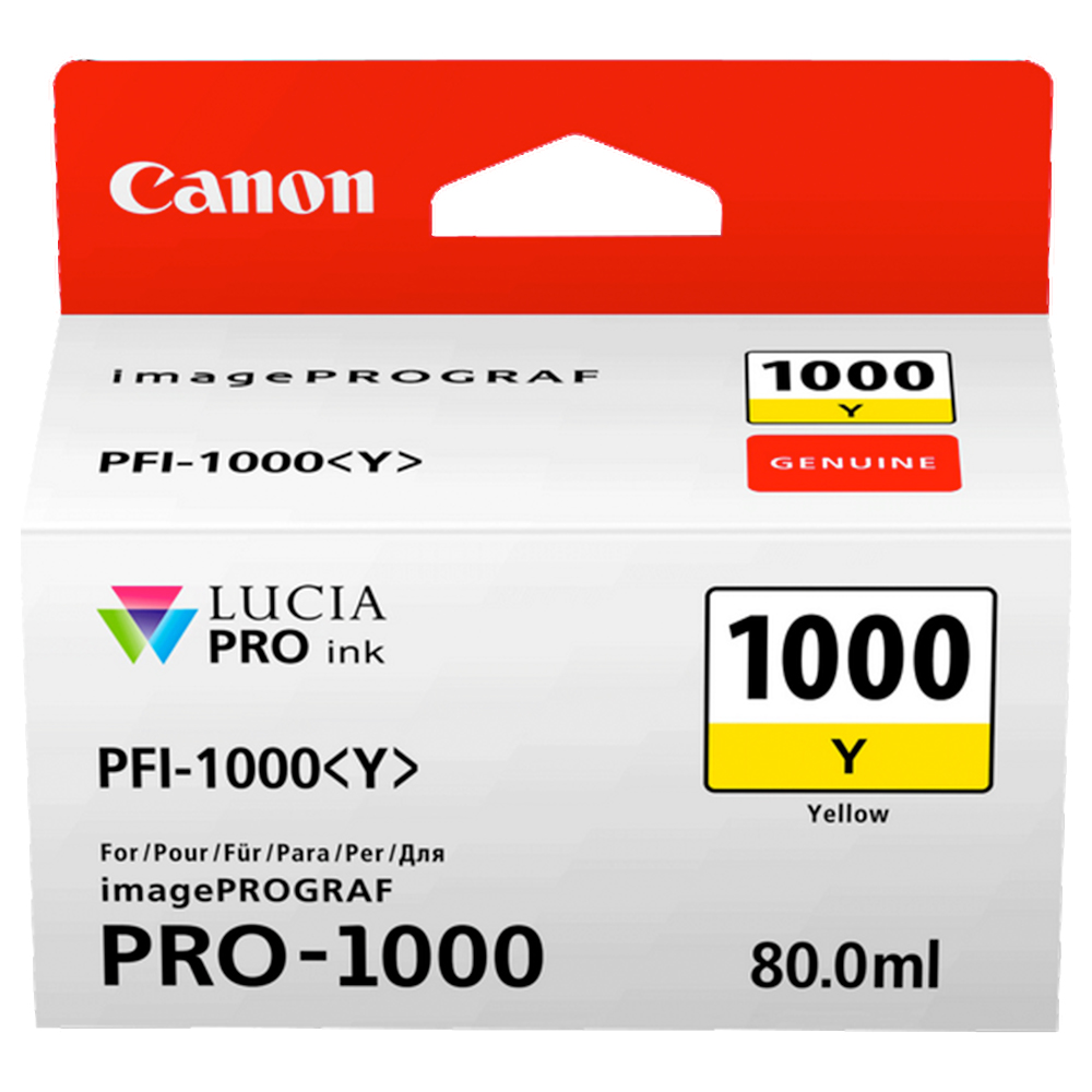 Canon Pfi-1000 Y -mustekasetti, Keltainen