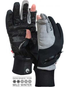 Vallerret W's Nordic Photography Glove M -kuvaushanskat, musta/harmaa