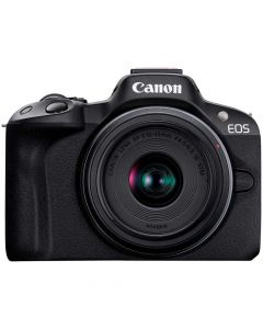 Canon EOS R50 + RF-S 18-45mm IS STM -järjestelmäkamera, musta