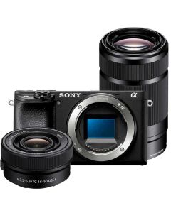 Sony A6400 + 16-50mm PZ OSS II + 55-210mm OSS -järjestelmäkamera