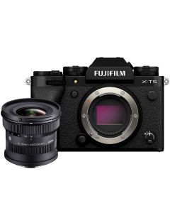 Fujifilm X-T5 + Sigma 10-18mm f/2.8 C DC DN -järjestelmäkamera, musta