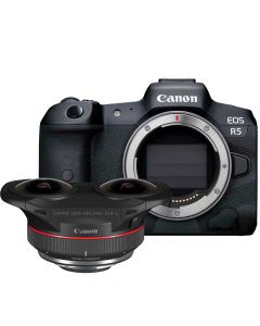 Canon EOS R5 + RF 5.2mm f/2.8 L Dual Fisheye -järjestelmäkamera