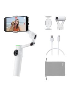 Insta360 Flow 2 Pro AI Tracker Bundle -gimbal-vakaaja älypuhelimelle, valkoinen