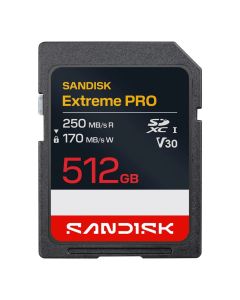 SanDisk Extreme Pro SDXC V30 512GB 250MB/s -muistikortti