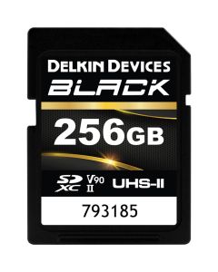 Delkin SD BLACK Rugged UHS-II (V90) R300/W250 256GB -muistikortti