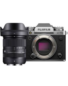 Fujifilm X-T5 + Sigma 18-50mm f/2.8 C DC DN -järjestelmäkamera, hopea