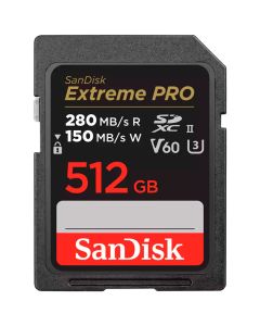 SanDisk Extreme Pro SDXC 512GB V60 280MB/s UHS-II -muistikortti