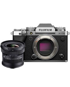 Fujifilm X-T5 + Sigma 10-18mm f/2.8 C DC DN -järjestelmäkamera, hopea
