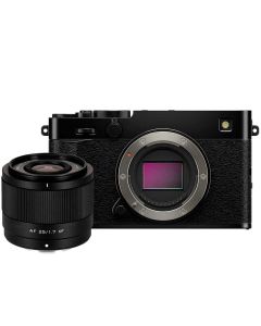 Fujifilm X-E5 + Viltrox AF 25mm f/1.7 -järjestelmäkamera, musta