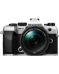 OM SYSTEM OM-5 Mark II + M.Zuiko 14-150mm f/4-5.6 ED II järjestelmäkamera, hopea