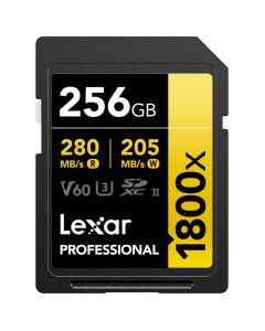 Lexar SDXC Pro 1800x U3 V60 UHS-II 256GB 280MB/s -muistikortti