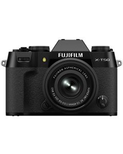 Fujifilm X-T50 + XC 15-45mm f/3.5-5.6 OIS PZ -järjestelmäkamera, musta