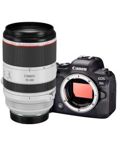 Canon EOS R6 + RF 70-200mm f/2.8 L IS USM -järjestelmäkamera