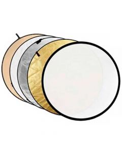 Caruba 5-in-1 Reflector heijastin, 80cm (Gold, Silver, Sunyellow, White, Translu