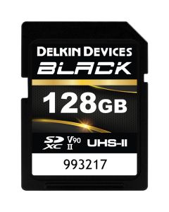 Delkin SD BLACK Rugged UHS-II (V90) R300/W250 128GB -muistikortti