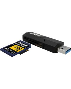 Delkin Cardreader SD/MicroSD A2 (USB 3.1) -muistikortinlukija