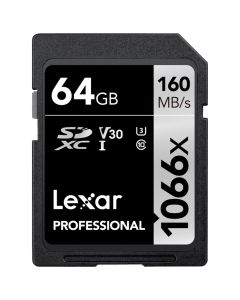 Lexar Pro 1066x SDXC 64GB U3 (V30) UHS-I R160/W70 -muistikortti