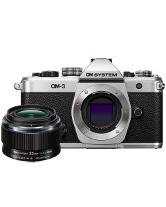 OM SYSTEM OM-3 + M.Zuiko 25mm f/1.8 II -järjestelmäkamera