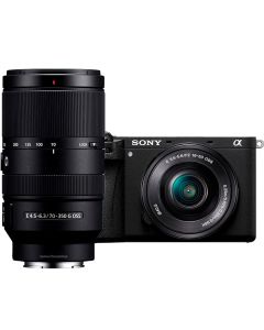 Sony A6700 + SEL 16-50mm PZ OSS + SEL 70-350mm G OSS -järjestelmäkamera