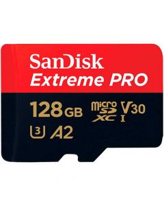 SanDisk Extreme Pro microSDXC A2 V30 128GB 200MB/s -muistikortti + SD-adapteri