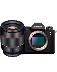 Sony A9 Mark II + Samyang AF 50mm f/1.4 -järjestelmäkamera