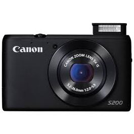 Canon PowerShot S200 -kompaktikamera, musta | Rajala Pro Shop