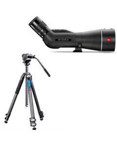 Leica APO-Televid 82 + 25-50x -kaukoputki + Leofoto LV-323C+BV-10 -jalusta kit