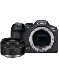 Canon EOS R7 + RF 50mm f/1.8 STM -järjestelmäkamera