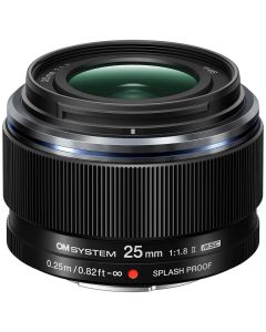 OM SYSTEM M.Zuiko 25mm f/1.8 II -objektiivi, musta