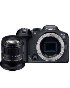 Canon EOS R7 + Sigma 18-50mm f/2.8 C DC DN -järjestelmäkamera