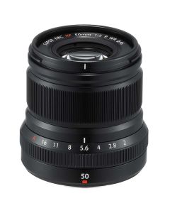 Fujinon XF 50mm f/2 R WR -objektiivi, musta