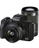 Canon EOS M50 Mark II + 15-45mm IS STM + 55-200mm IS STM -järjestelmäkamera, musta