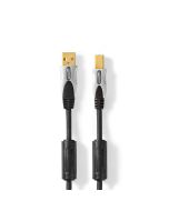 Nedis USB 2.0 -tulostinkaapeli, 5m (USB-A - USB-B)