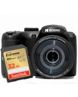 Kodak Pixpro AZ255, musta + SanDisk Extreme SDHC V30 32GB 100MB/s