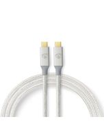 Nedis USB-C (uros) - USB-C (uros) 20 Gbps -kaapeli, 2m