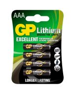 GP AAA Lithium paristot, 4 kpl
