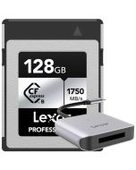 Lexar CFexpress Type B Pro 128GB Silver R1750/W1300 + Card Reader