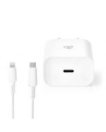 Nedis WCPDL20W112WT -seinälaturi (Lightning + USB-C)