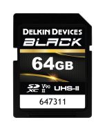 Delkin SD BLACK Rugged UHS-II (V90) R300/W250 64GB -muistikortti