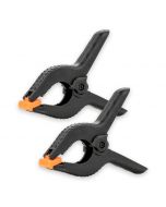 Caruba Background Clamp Medium -studiopuristin 2kpl, musta/oranssi