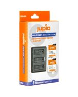 Jupio Value Pack: 2x DJI Osmo Action 3/4/5 Pro 1950mAh akku + USB Triple laturi