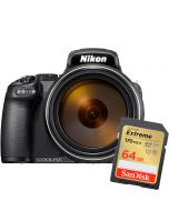 Nikon Coolpix P1000, musta + SanDisk Extreme SDXC V30 64GB 170MB/s