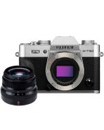 Fujifilm X-T30 + XF 35mm f/2 R WR -järjestelmäkamera, hopea
