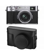 Fujifilm X100V -kompaktikamera, hopea + LC-X100V -laukku