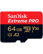 SanDisk Extreme Pro microSDXC A2 V30 64GB 170MB/s -muistikortti + SD-adapteri
