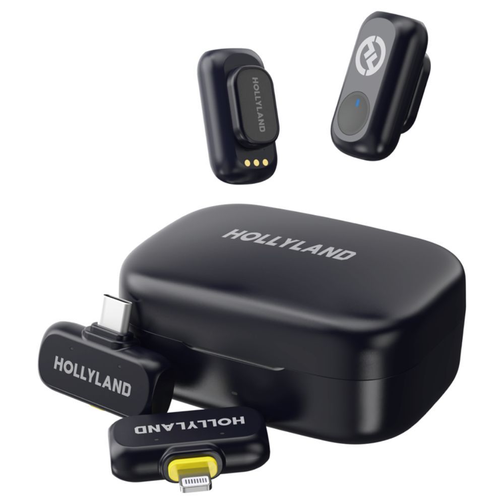 Hollyland LARK A1 Combo with USB-C RX + Lightning RX + Charging Case mikrofonijärjestelmä