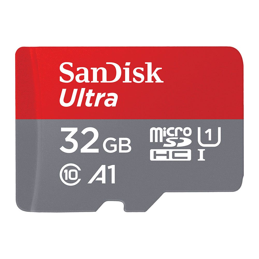 SanDisk 32gb microsd kortti + sd-kortti adapteri 98mb/s class10