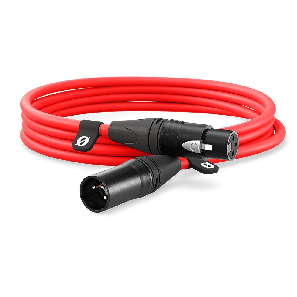 Røde XLR -kaapeli 3 M, punainen